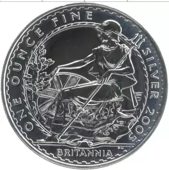 Монета 2 фунта Англии 2005 года Серебро Британия