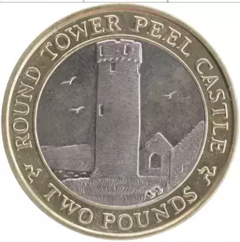 Монета 2 фунта Острова Мэн 2009 года Биметалл