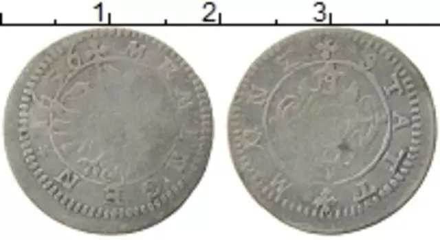 Монета 2 крейцера Баварии 1636 года Серебро г