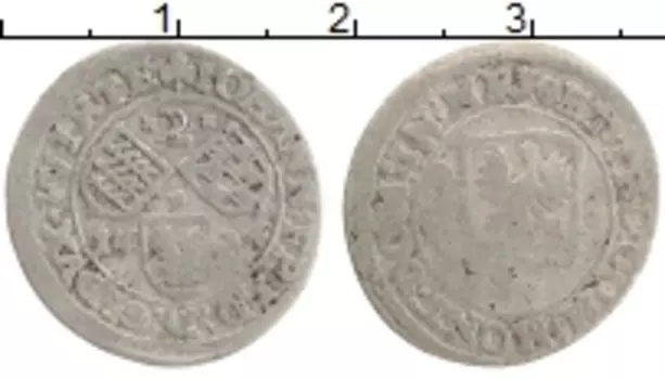 Монета 2 крейцера Вюртемберга 1624 года Серебро Иоганн