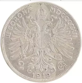 Монета 2 кроны Австрии 1912 года Серебро Франц Иосиф I