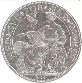 Монета 2 кроны Дании 1903 года Серебро 40 лет правления Кристиана IX