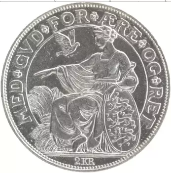 Монета 2 кроны Дании 1903 года Серебро 40 лет правления Кристиана IX