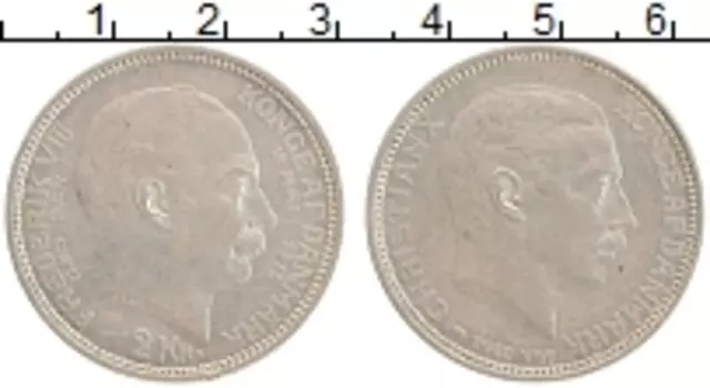 Монета 2 кроны Дании 1912 года Серебро Смена трона Фредерик VIII-Кристиан X