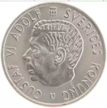 Монета 2 кроны Швеции 1968 года Медно-никель Густав VI Адольф