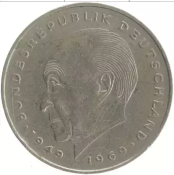 Монета 2 марки ФРГ 1969 года Медно-никель G
