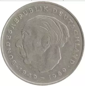 Монета 2 марки ФРГ 1976 года Медно-никель F