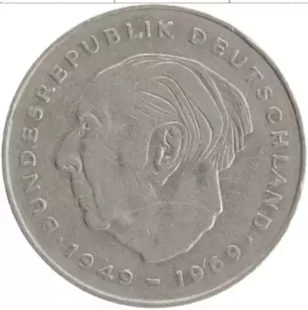 Монета 2 марки ФРГ 1980 года Медно-никель F