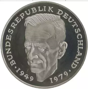 Монета 2 марки ФРГ 1982 года Медно-никель J