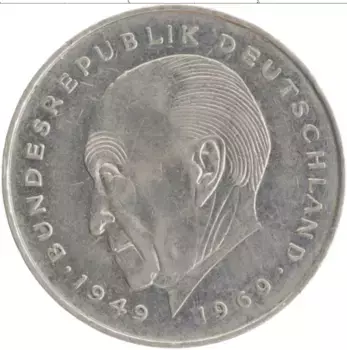 Монета 2 марки ФРГ 1987 года Медно-никель F