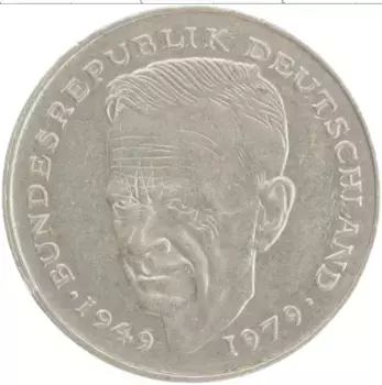 Монета 2 марки ФРГ 1989 года Медно-никель F