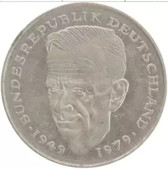 Монета 2 марки ФРГ 1990 года Медно-никель F