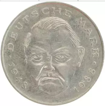 Монета 2 марки ФРГ 1990 года Медно-никель G