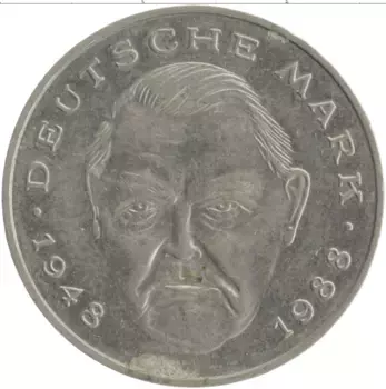 Монета 2 марки ФРГ 1990 года Медно-никель D
