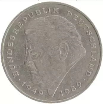 Монета 2 марки ФРГ 1990 года Медно-никель G