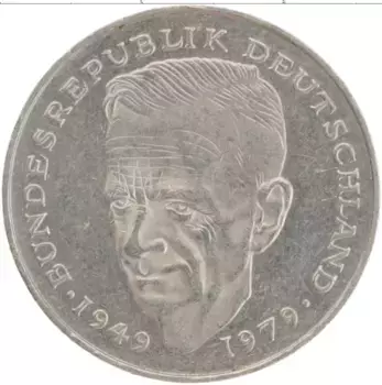 Монета 2 марки ФРГ 1991 года Медно-никель F