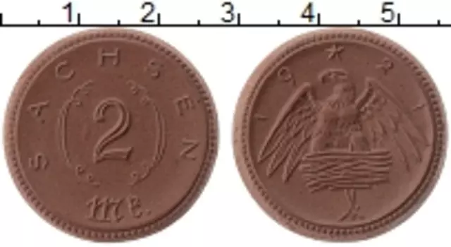 Монета 2 марки Германия : Нотгельды 1921 года Фарфор Саксония