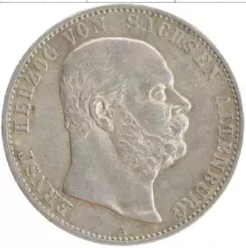 Монета 2 марки Саксена-Альтенбурга 1901 года Серебро А