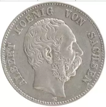 Монета 2 марки Саксонии 1899 года Серебро Е