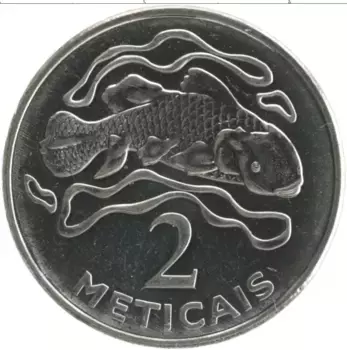 Монета 2 метикаль Мозамбика 2006 года Медно-никель