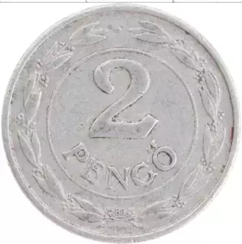 Монета 2 пенго Венгрии 1941 года Алюминий