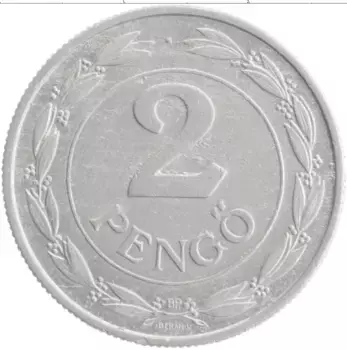 Монета 2 пенго Венгрии 1941 года Алюминий