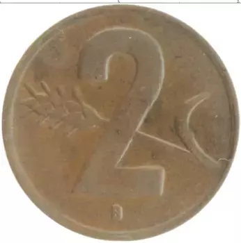 Монета 2 раппа Швейцарии 1948 года Бронза