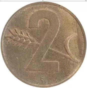 Монета 2 раппа Швейцарии 1957 года Бронза