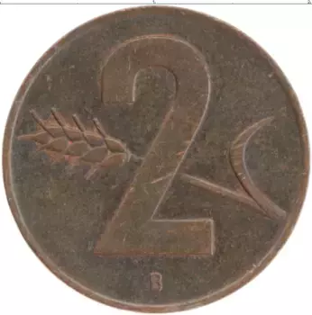 Монета 2 раппа Швейцарии 1963 года Бронза