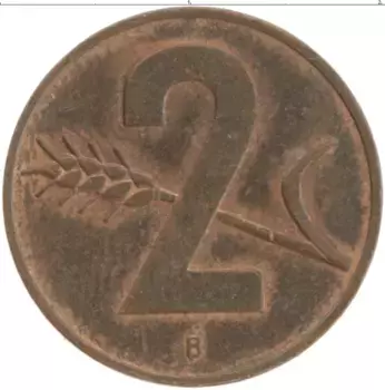 Монета 2 раппа Швейцарии 1963 года Бронза
