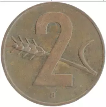 Монета 2 раппа Швейцарии 1963 года Бронза
