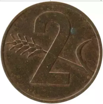 Монета 2 раппа Швейцарии 1969 года Бронза