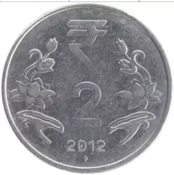 Монета 2 рупии Индии 2012 года Медно-никель