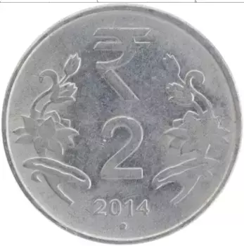 Монета 2 рупии Индии 2014 года Медно-никель