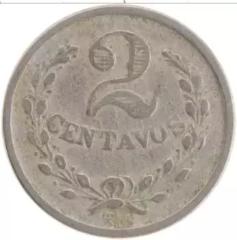 Монета 2 сентаво Колумбии 1921 года Медно-никель Лепразорий