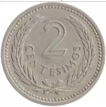 Монета 2 сентесимо Уругвая 1953 года Медно-никель
