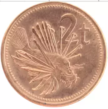 Монета 2 тоа Папуа-Новой Гвинеи 2001 года Бронза