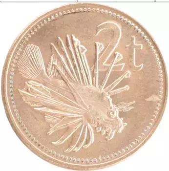 Монета 2 тоа Папуа-Новой Гвинеи 2002 года Бронза