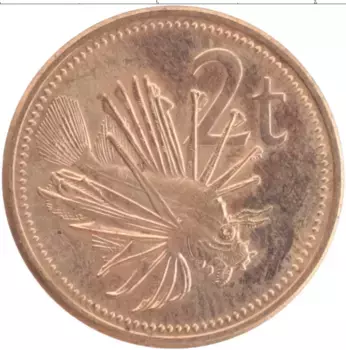 Монета 2 тоа Папуа-Новой Гвинеи 2004 года Бронза