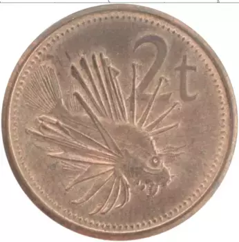 Монета 2 тоа Папуа-Новой Гвинеи 2004 года Бронза