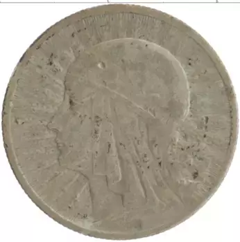 Монета 2 злотых Польши 1932 года Серебро