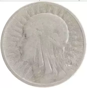 Монета 2 злотых Польши 1932 года Серебро Ядвига
