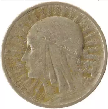 Монета 2 злотых Польши 1933 года Серебро
