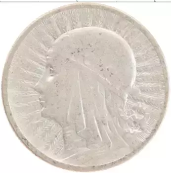 Монета 2 злотых Польши 1933 года Серебро