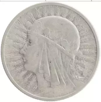 Монета 2 злотых Польши 1933 года Серебро