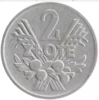 Монета 2 злотых Польши 1960 года Алюминий