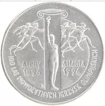 Монета 2 злотых Польши 1995 года Медно-никель 100 лет Олимпийским Играм