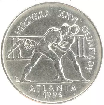 Монета 2 злотых Польши 1995 года Медно-никель Олимпийские игры в Атланте