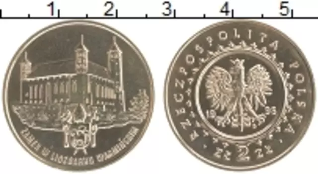 Монета 2 злотых Польши 1996 года Латунь Замки и дворцы Польши