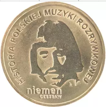 Монета 2 злотых Польши 2009 года Латунь Чеслав Юлиуш Немен
